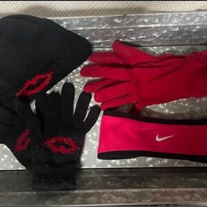 Black & Red Winter Accessory Bundle